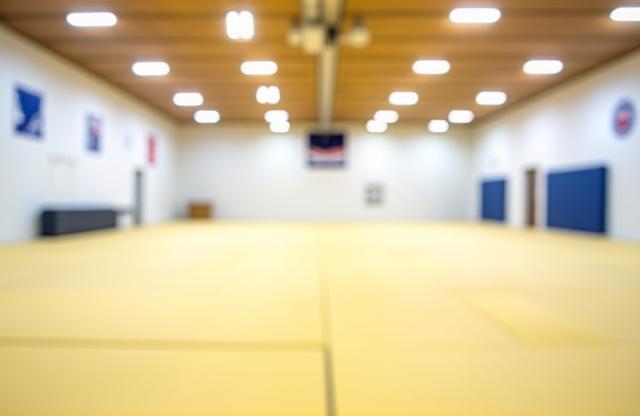 Interior view of Al Fursan Judo Academy training hall